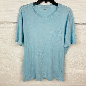 CHARLESTON THREADS pastel blue short sleeve pocket shirt size medium